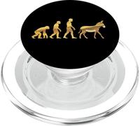 Humor Graphic Funny Human Evolution Ending Up With A Donkey PopSockets PopGrip for MagSafe