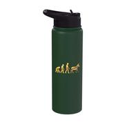 Humor Graphic Funny Human Evolution Ending Up with A Donkey Stainless Steel Insulated Water Bottle