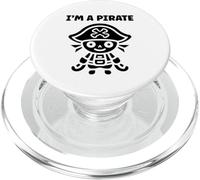 Humor skull pirates minimalist simple i'm a pirate PopSockets PopGrip for MagSafe
