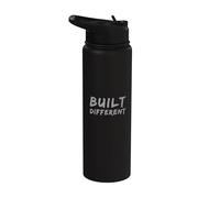 Humor Text Funny People Funny Pride Quotes Built Different Stainless Steel Insulated Water Bottle
