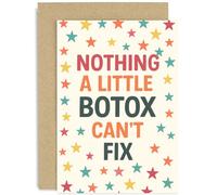Humorous Birthday Card for Friend, 'Nothing a Little Botox Can't Fix' Gift, Fun Graphic Design, For Men & Women, for Friend Colleague Family, Blank Inside with Envelope