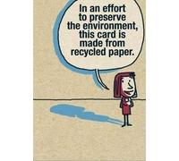 Humorous Birthday Card - Male/Female - Recycled Paper - from The Zero Gravity Range (Ukg-616395)