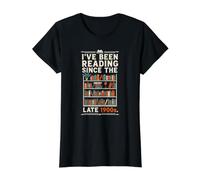 Humorous Book Lover Reading Since the Late 1900s Theme Value Graphic T-Shirt, Women, Black, S
