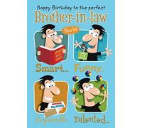 Humorous Brother-in-Law Birthday Card ~ Medium Size Card 9"x6"
