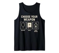 Humorous Choose Your Weapon for Faith Warriors Tank Top