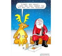 Humorous Christmas Card (PLK1325) Kit Kat Or The Penguin