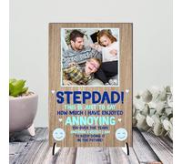 Humorous Customisable “Stepdad! I’ve Loved Annoying You” | Funny Personalised Gift for Stepdad | Unique Father’s Day, Birthday, or “Just Because” Present (Mdf Wood Indoor Use Only, A4 30cm x 21cm)