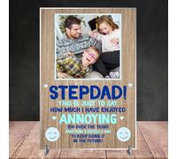 Humorous Customisable “Stepdad! I’ve Loved Annoying You” | Funny Personalised Gift for Stepdad | Unique Father’s Day, Birthday, or “Just Because” Present (Acrylic Indoor & Outdoor Use, A5 21cm x 15cm)