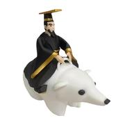 Humorous Figurine - Ancient King on Polar Bear Sculpture, Home Decor Statue | Creative Resin Display Piece for Study Nightstand Living Room Teens Adults Bedroom Windowsill Collectible Art Ornament