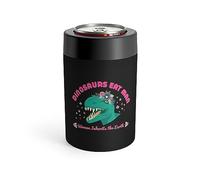 Humorous Funny Dinosaurs Eat Man Funny Retro Outdoor Adventures Dinosaurs Can Holder 12oz