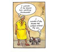 Humorous Greeting Card (PLK8795) - Blank/Birthday - Walking Backwards