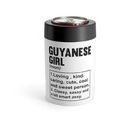 Humorous Guyanese Girl British Nationalism Pun Enthusiast Novelty Patriotic Patriotism Characteristics Lover Can Holder 12oz