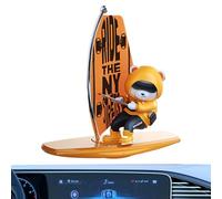 Humorous Nautical Figurine - Cockpit Beastie Ball Dashboard Grizzly Jewel Commuter Joy Decoration Miniature Surfer Sculpture Playful Taxi Ornament | Unique Desktop Gift