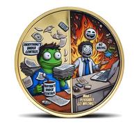 Humorous Office Life Challenge Coin Rise Above Chaos and Adversity Coin Funny Gift