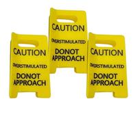 Humorous Overstimulated Warning Hair Clip Fun Styling Solution for Theme Party and Social Event Gathering Caution Sign Clip for Theme Event