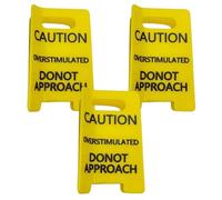 Humorous Overstimulated Warning Hair Clip Fun Styling Solution for Theme Party and Social Event Gathering Caution Sign Clip for Theme Event