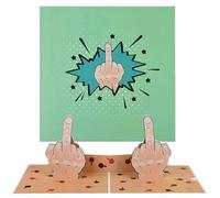 Humorous Pop-Up Greeting Card with Expressive Design - Adult Birthday Card for Friends, Unique Amusing Gift with Surprise Element