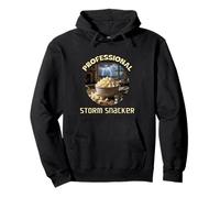 Humorous popcorn Professional Storm Snacker with rain Pullover Hoodie