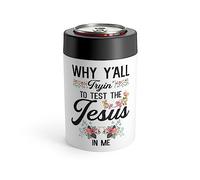 Humorous Priesthood Enthrone Catholic Church Pastor Pun Hilarious Religion Ministers Retro Duties Sayings Can Holder 12oz