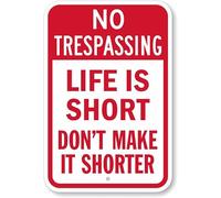 Humorous Private Property No Trespassing Sign, Funny Slogan Outdoor Yard Leisure Style Safety Isolation Plate, 8x12 Inch