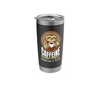 Humorous Sloth Delightful Caffeine Quote Stainless Steel Insulated Tumbler