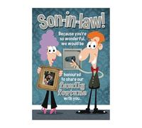 Humorous Son-in-Law Birthday Card ~ Medium Size Card 9"x6"