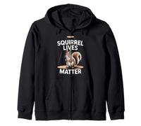 Humorous Squirrel Lives Matter Animal Lover Sarcastic Funny Zip Hoodie