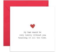 Humorous Wedding Anniversary Cards for Husband 'Bum would be lonely', Funny Valentine's Day Gift for Wife Girlfriend Boyfriend, Deadpan Whitty Present for Him or Her, Blank Inside with Envelope