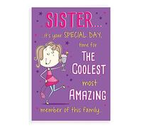 Humour Birthday Card Sister - 9 x 6 inches - Regal Publishing