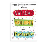 Humour Funny Birthday Card Awesome brilliant - 7 x 5 inches - Regal Publishing