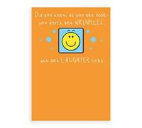 Humour Funny Birthday Card Laughter lines - 7 x 5 inches - Regal Publishing