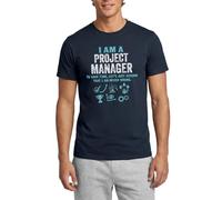 Humour Jobs Project Manager Never Wrong Men's T-Shirt Navy