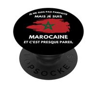 humour Maroc je ne suis pas parfaite mais je suis Marocaine PopSockets Adhesive PopGrip