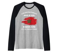 Humour Maroc je ne Suis pas Parfaite mais je Suis Marocaine Raglan Baseball Tee