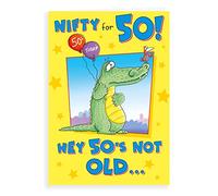 Humour Milestone Age Birthday Card Age 50 M - 9 x 6 inches - Regal Publishing