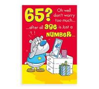 Humour Milestone Age Birthday Card Age 65 M - 9 x 6 inches - Regal Publishing