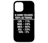 Humour Travail Français Blague Bureau Pourcentage Ironique Case for iPhone 12/12 Pro