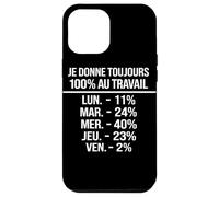 Humour Travail Français Blague Bureau Pourcentage Ironique Case for iPhone 12 Pro Max