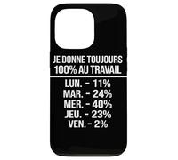 Humour Travail Français Blague Bureau Pourcentage Ironique Case for iPhone 13 Pro