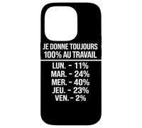 Humour Travail Français Blague Bureau Pourcentage Ironique Case for iPhone 14 Pro