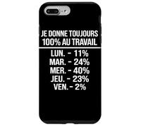 Humour Travail Français Blague Bureau Pourcentage Ironique Case for iPhone 7 Plus/8 Plus