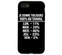 Humour Travail Français Blague Bureau Pourcentage Ironique Case for iPhone SE (2020) / 7/8