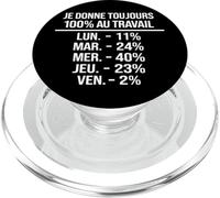 Humour Travail Français Blague Bureau Pourcentage Ironique PopSockets PopGrip for MagSafe