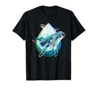 Humpback Whale Art Ocean Droplet World Water Day T-Shirt