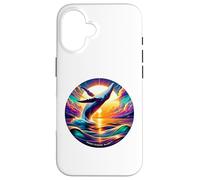 Humpback Whale Breach At Ocean Sunset, Vibrant Seascape Case for iPhone 16