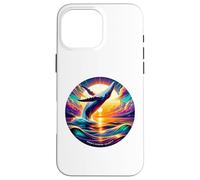 Humpback Whale Breach At Ocean Sunset, Vibrant Seascape Case for iPhone 16 Pro Max