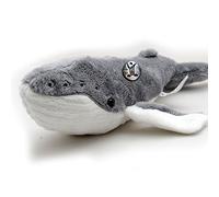 Humpback Whale Cuddly Toy Whale Furry Whale Grey 26 cm