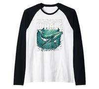 Humpback Whale Endangered Species Save The Whales Giants sea Raglan Baseball Tee