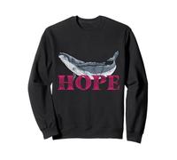 Humpback Whale Hope Line Art - Detailed Whale Design Sweatshirt