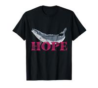 Humpback Whale Hope Line Art - Detailed Whale Design T-Shirt